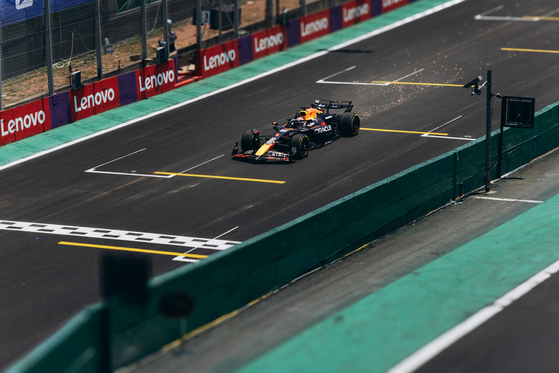 Red Bull F1 Car on track
